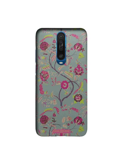 

macmerise Olive Green & Pink Payal Singhal Chintz Print Sleek Xiaomi Poco X2 Case