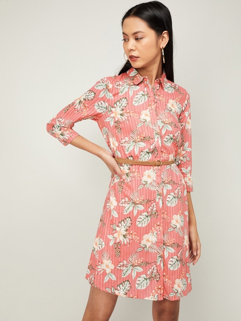 

Bossini Women Pink Printed Shirt Dress