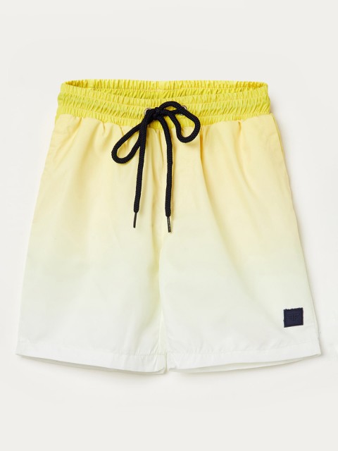 

Fame Forever by Lifestyle Boys Yellow Printed Slim Fit Regular Shorts