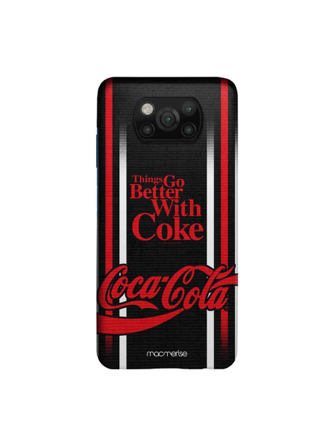

macmerise Black & Red Better With Coke Black Sleek Xiaomi Poco X3 Back Case
