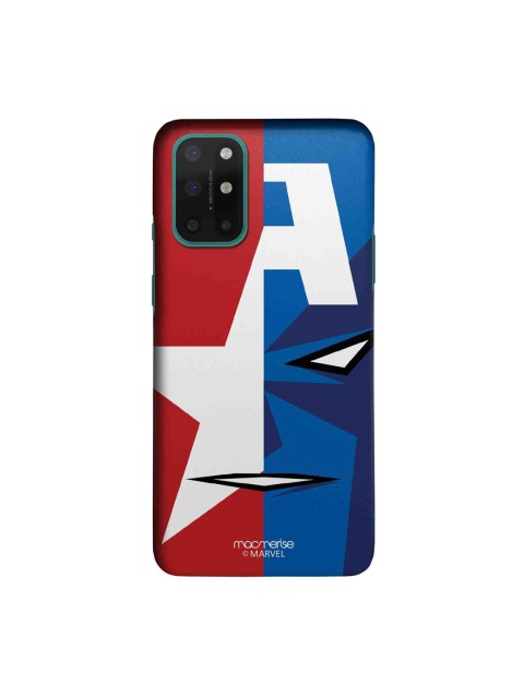 

macmerise Red & Blue Face Focus Captain America OnePlus 8T Sleek Back Case