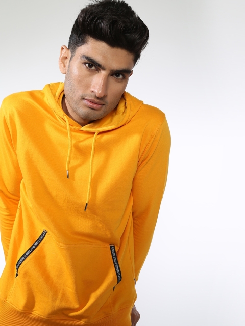 

Blue Saint Men Yellow Solid Sweatshirt