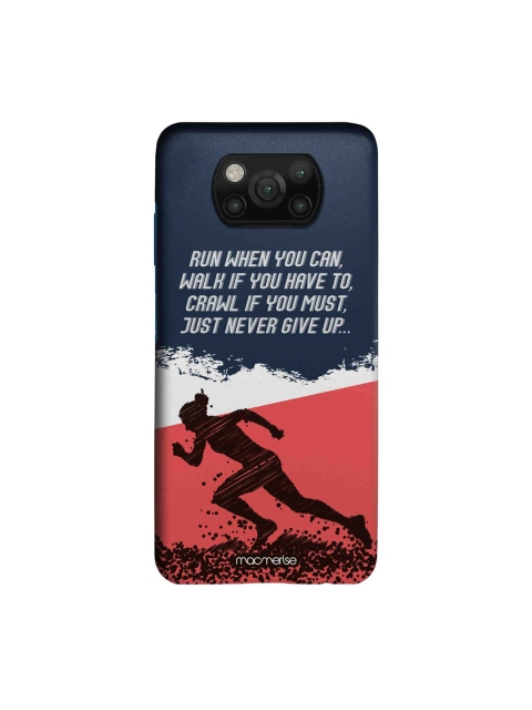

macmerise Blue & Red Running Motivation Xiaomi Poco X3 Sleek Back Case