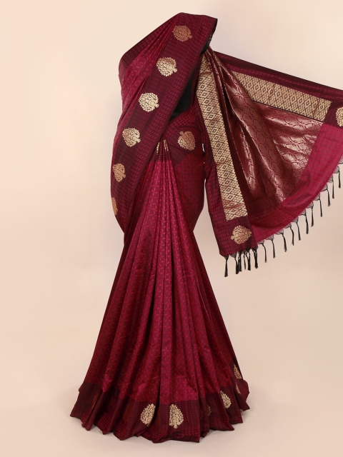 

Pothys Magenta Woven Design Art Silk Saree