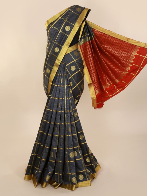 

Pothys Grey Woven Design Art Silk Saree