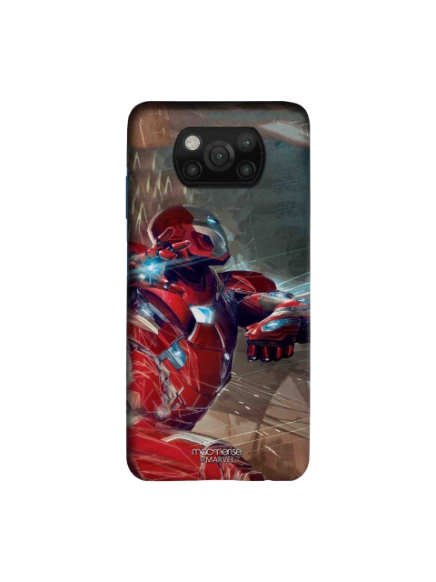 

macmerise Red & Blue Ironman Attack Xiaomi Poco X3 Back Cover