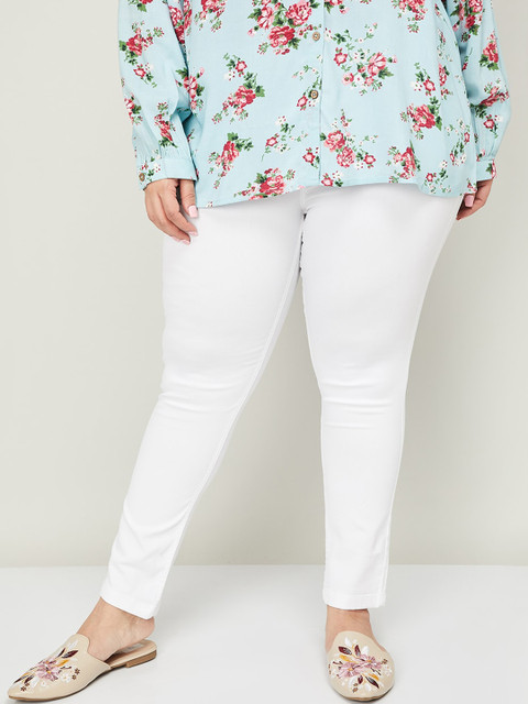 

nexus Women White Skinny Fit Mid-Rise Clean Look Jeans