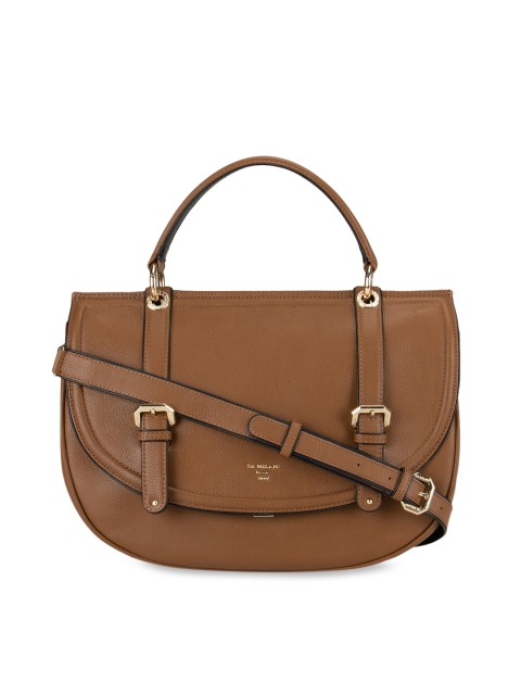 

Da Milano Brown Solid Leather Handheld Bag