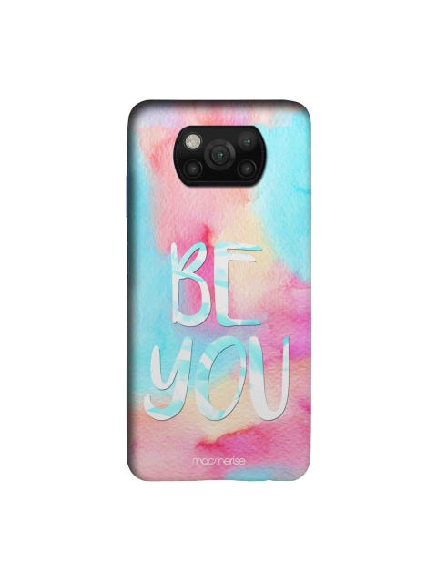 

macmerise Turquoise Blue & Pink Be You Sleek Xiaomi Poco X3 Back Case