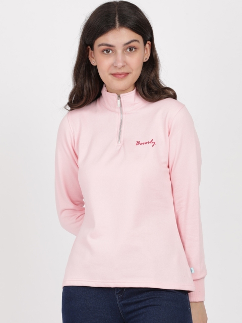 BEVERLY BLUES Women Pink Printed Sweatshirt