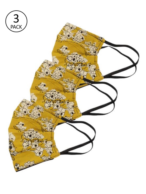 

Bellofox Pack Of 3 3Ply Protective Outdoor Face Masks, Yellow