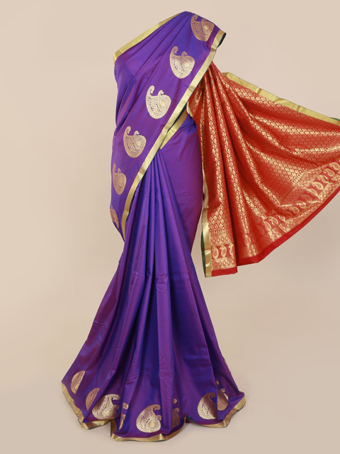 

Pothys Violet Printed Art Silk Saree