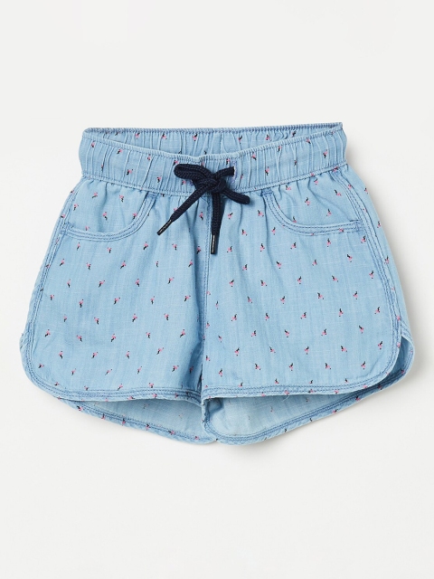 

Fame Forever by Lifestyle Girls Blue Printed Regular Fit Hot Pants