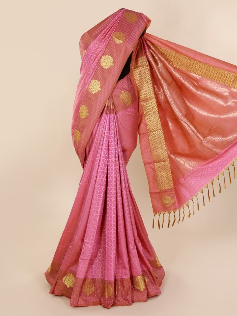 

Pothys Pink Woven Design Art Silk Saree