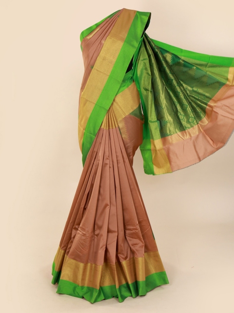

Pothys Mauve & Green Art Silk Woven Design Saree with Contrast Pallu