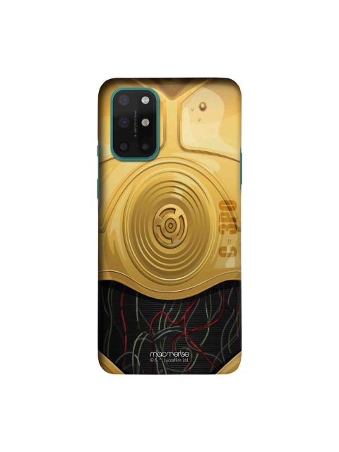 

macmerise Gold-Coloured & Black Attire C3PO Printed OnePlus 8T Sleek Mobile Case