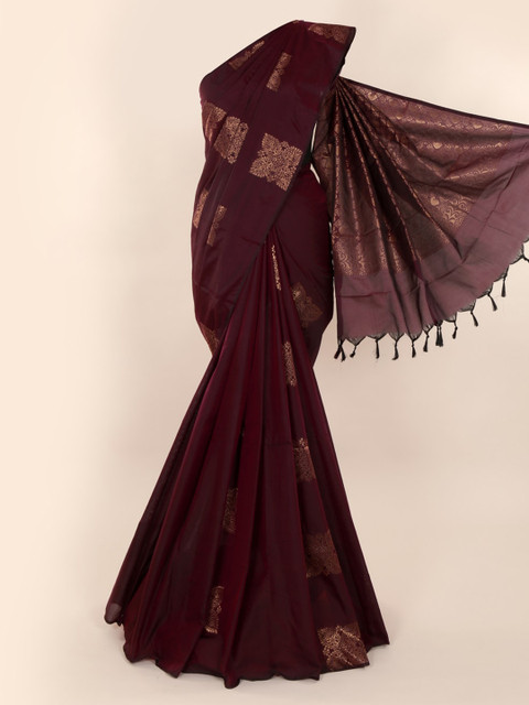 

Pothys Burgundy Woven Design Saree