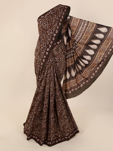 

Pothys Brown Printed Pure Cotton Saree
