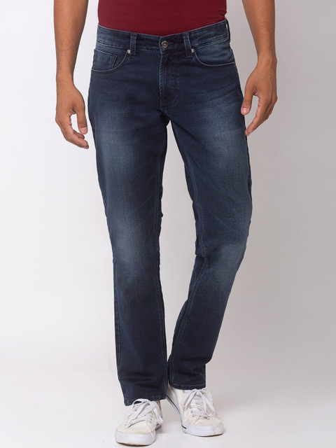 

SPYKAR Men Navy Blue Straight Fit Jeans