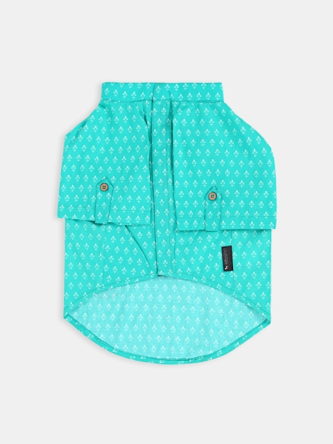 

Heads Up For Tails Turquoise Blue Printed The Indian Collective Aranya Dog Kurta