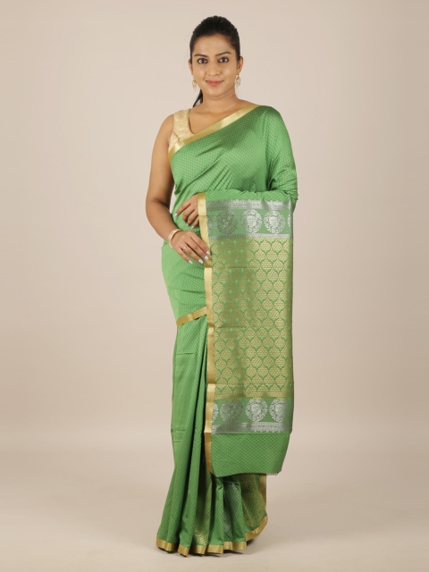 

Pothys Green & Gold-Toned Art Silk Woven Design Saree