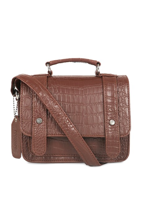 

Toteteca Brown Textured Satchel
