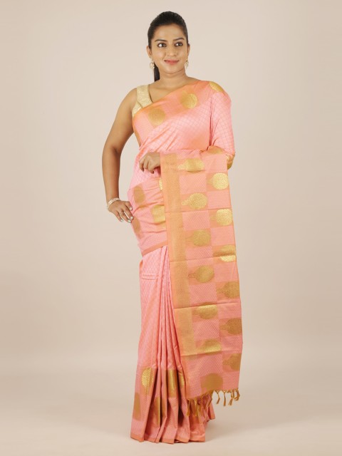 

Pothys Pink Woven Design Art Silk Saree