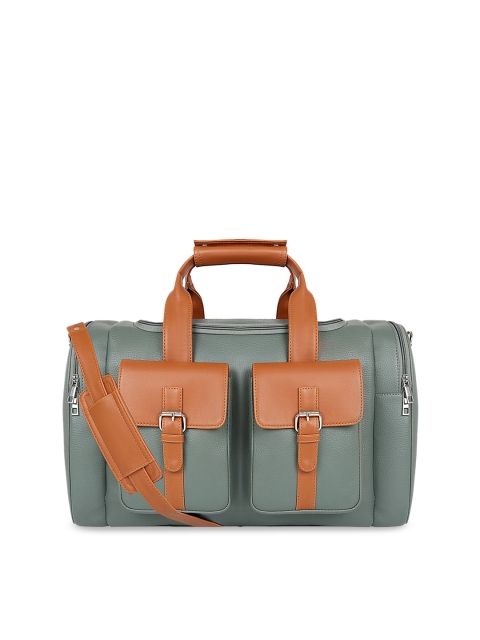 

Toteteca Unisex Green & Brown Solid Large Duffel Bag