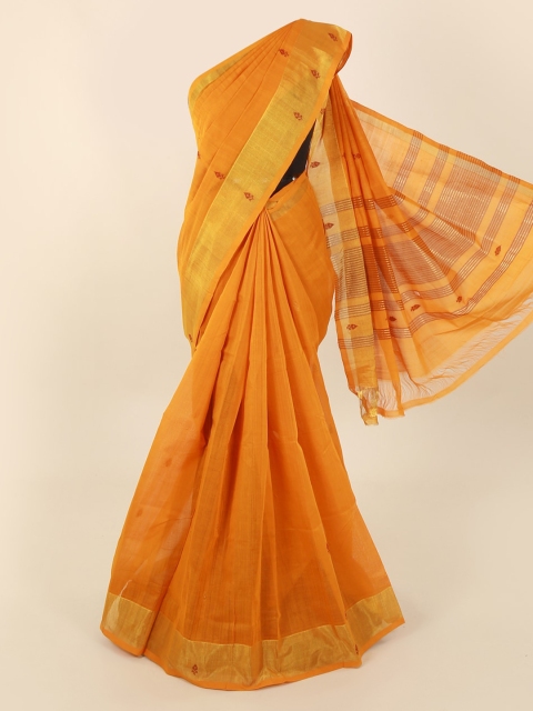 

Pothys Mustard Yellow Woven Design Pure Cotton Saree