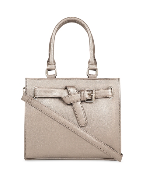 

Toteteca Silver-Toned Solid Handheld Bag