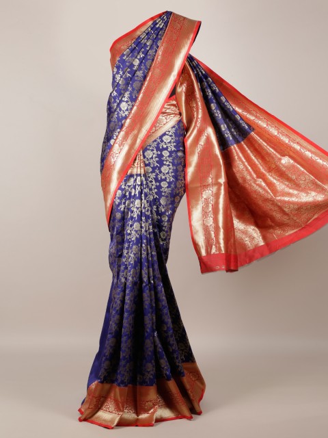 

Pothys Navy Blue Woven Design Saree