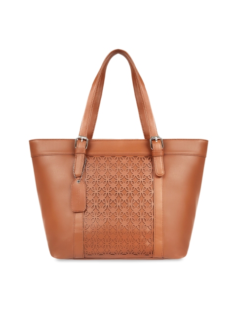 

Toteteca Tan Self Design Shoulder Bag
