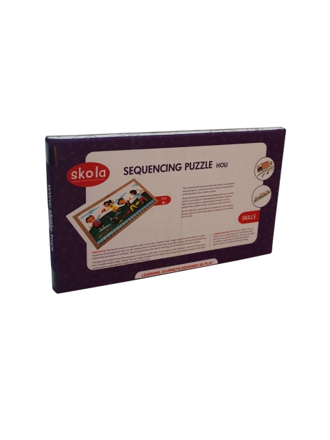 

SKOLA Unisex Kids Multicoloured Wooden Sequencing Puzzle, Multi