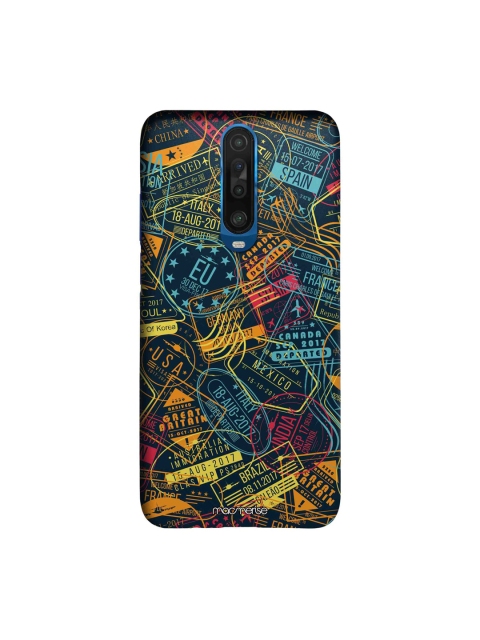

macmerise Blue & Orange Immigration Stamps Neon Sleek Xiaomi Poco X2 Back Case