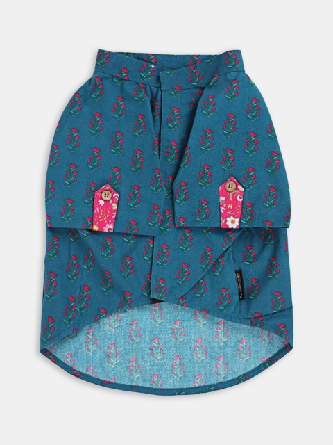 

Heads Up For Tails Blue Floral Printed Dog Kurta