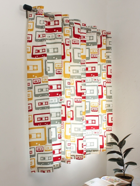 

House This Red Printed Single Curtain