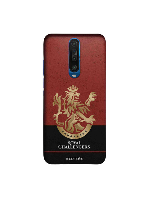 

macmerise Red & Gold-Toned RCB Color Block Sleek Xiaomi Poco X2 Back Case