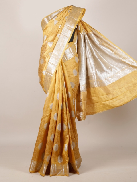 

Pothys Gold-Toned Woven Design Jute Silk Saree