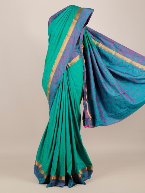 

Pothys Sea Green & Purple Art Silk Woven Design Saree