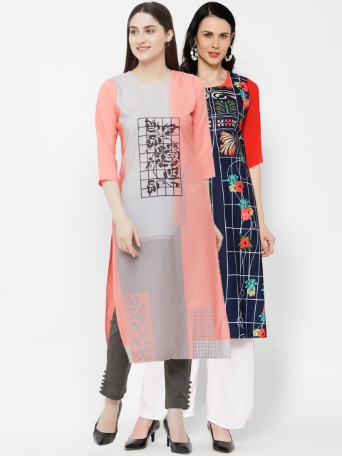 

7Threads Women Multicoloured Checked A-Line Kurta, Multi