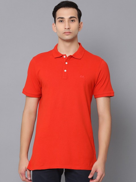 

LINDBERGH Men Orange Solid Polo Collar T-shirt