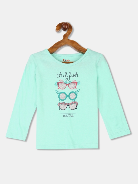 

Donuts Girls Green Printed Round Neck T-shirt