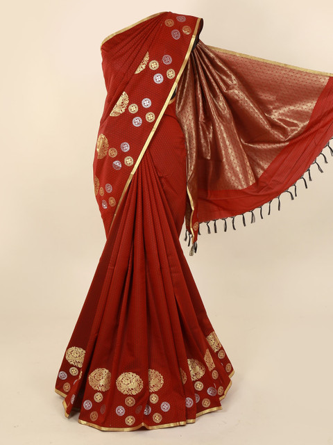 

Pothys Red Woven Design Saree