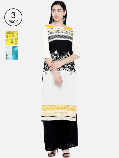

7Threads Women Multicoloured Printed Straight Kurta, Multi