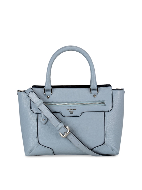 

Da Milano Blue Solid Leather Handheld Bag