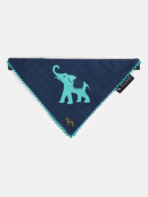 

Heads Up For Tails Navy Blue Printed HUFT The Indian Collective Double Sided Dog Bandana