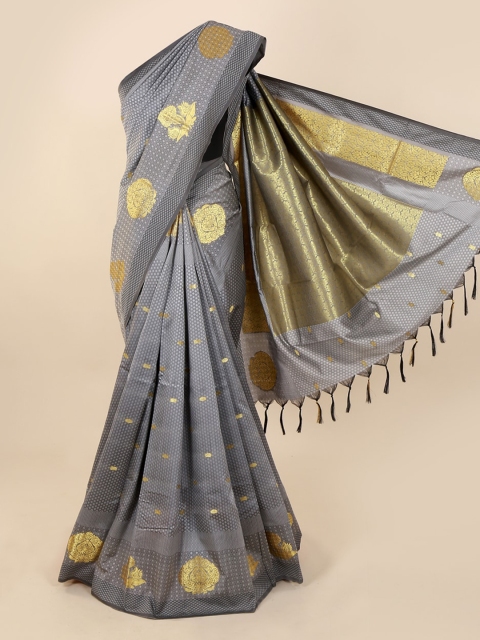 

Pothys Grey Woven Design Art Silk Saree