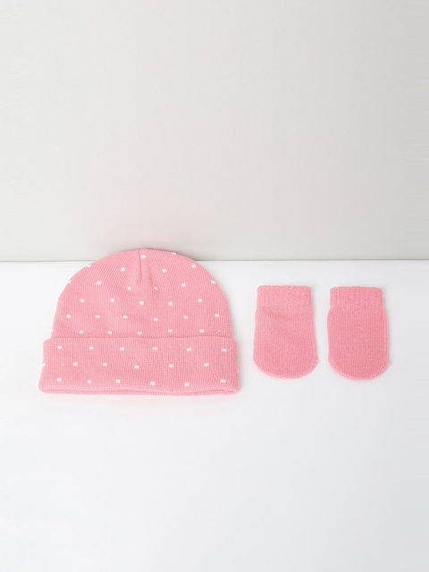 

max Girls Pink Solid Knitted Beanie