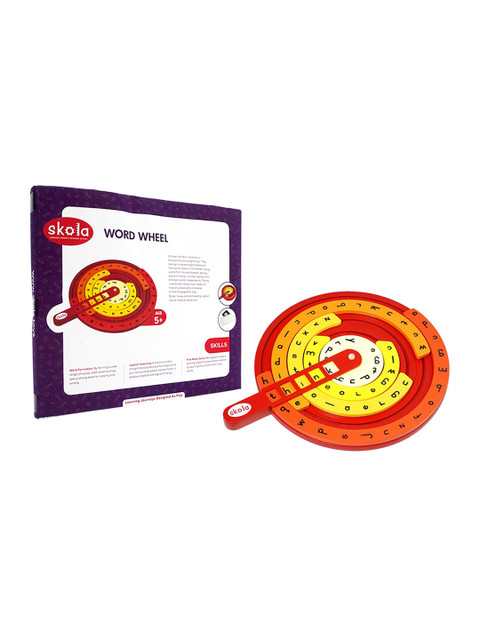 

SKOLA Unisex Kids Yellow & Orange Word Spinning Wheel
