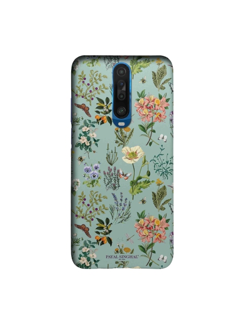 

macmerise Blue & Green Floral Payal Singhal Titli Aqua Sleek Xiaomi Poco X2 Back Case